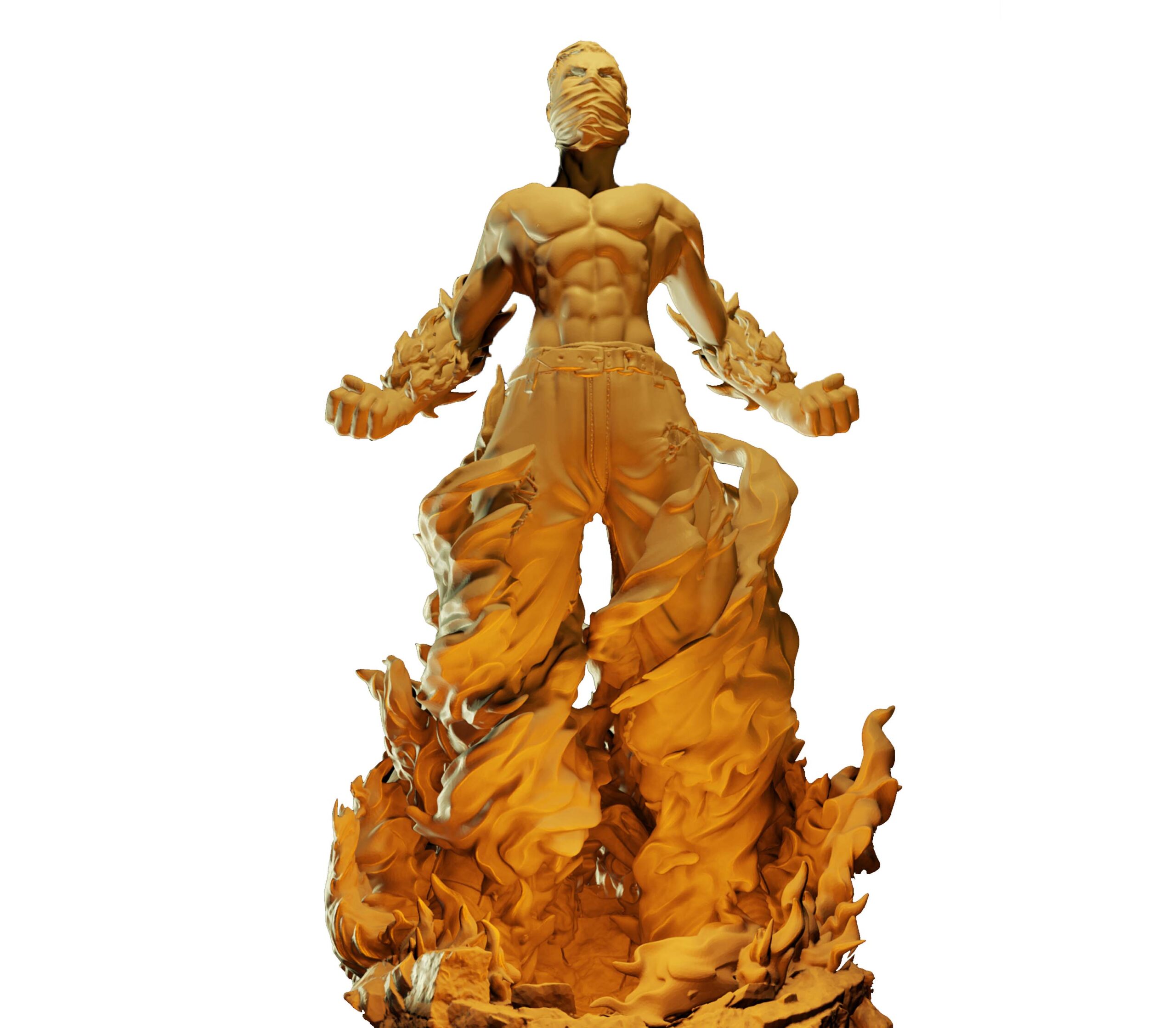 Figurine résine du Pyromancien