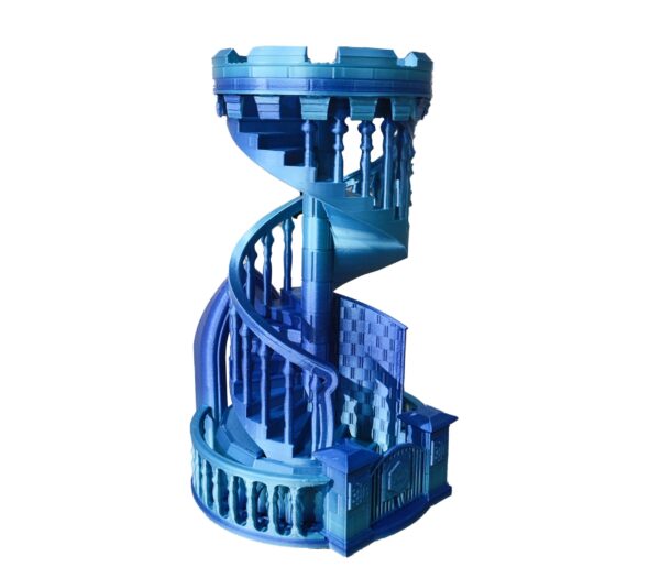 Tour à dé bicolore  : L'Ordre de Veiel - Soie Gradient Bleu Ciel – Image 2