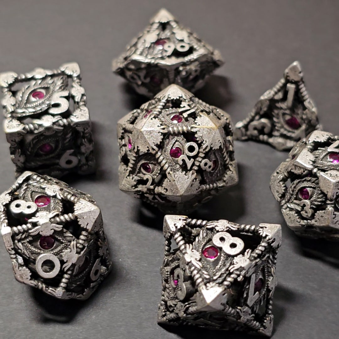 Set de dé métaux vide oeil de kraken pour jeu de rôle (Ref 6)