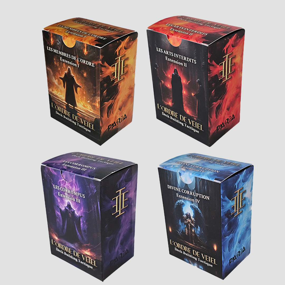 Lot extensions 1 à 4 pour L'Ordre de Veiel : Deck building tactique